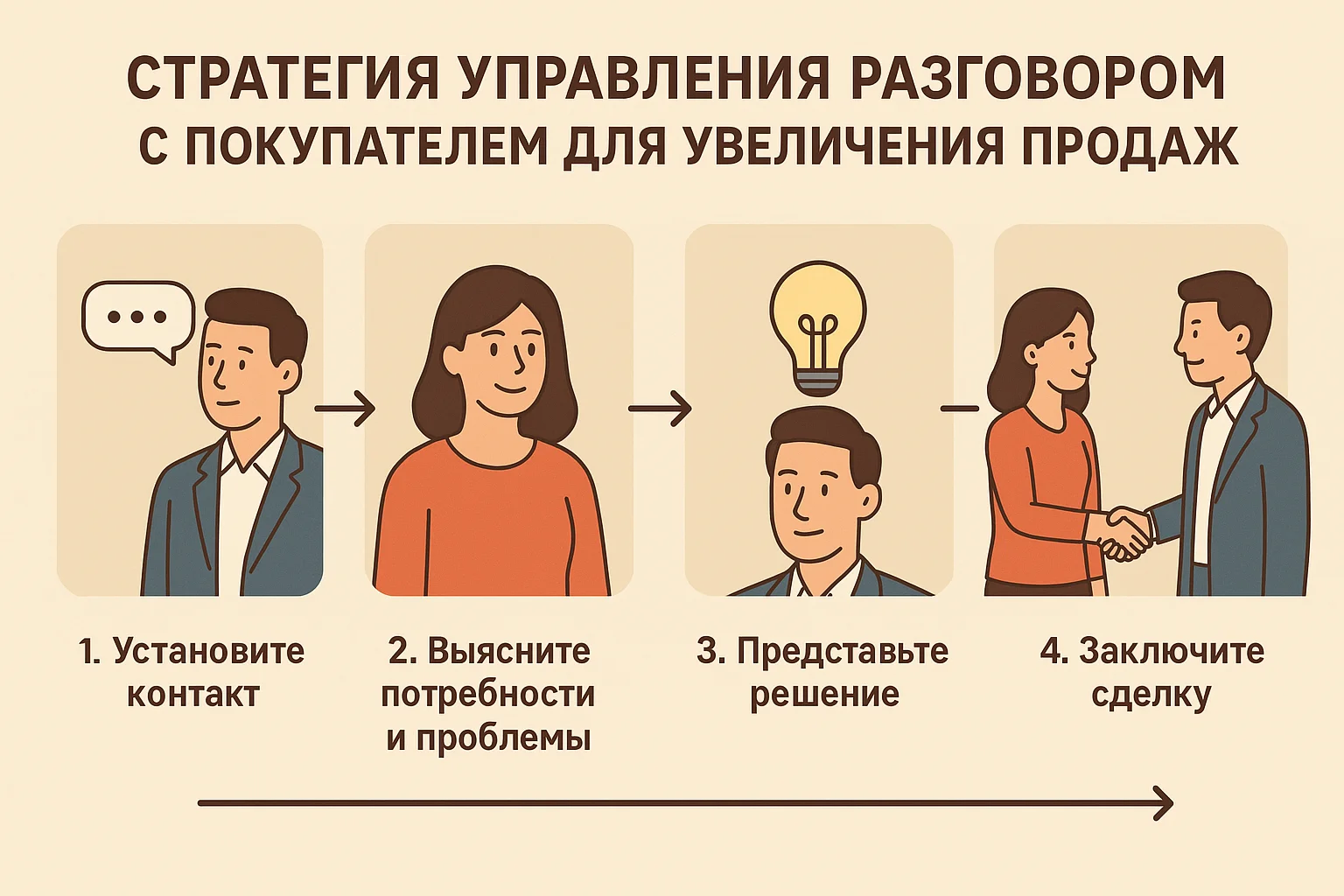 Разговор с покупателем на фоне делового офиса.